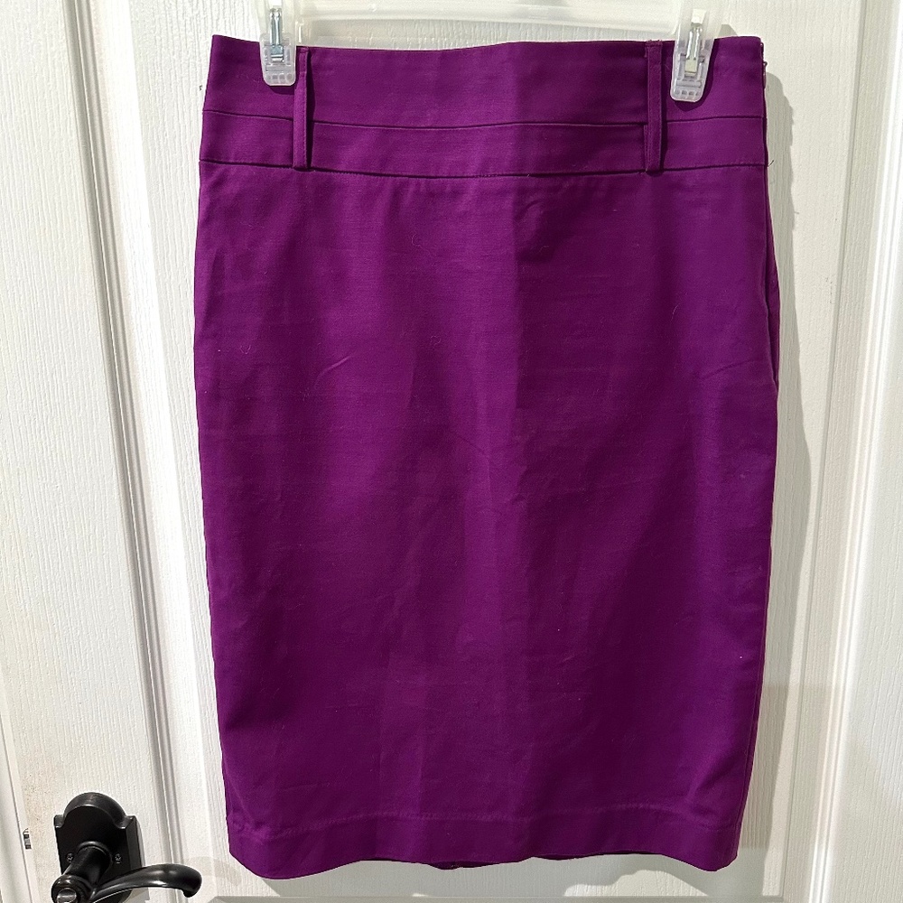 Valerie Bertinelli Purple Pencil Skirt NWOT Sz 2